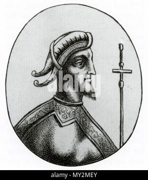 . Questa immagine è in formato JPEG versione originale del PNG a File: Sweyn disegno.png. Generalmente, questa versione JPEG dovrebbe essere usato quando si visualizza il file di Commons, al fine di ridurre le dimensioni dei file di immagini in miniatura. Tuttavia, qualsiasi modifica all'immagine dovrebbe essere basato sull'originale versione del formato PNG al fine di impedire la perdita di generazione, e entrambe le versioni dovrebbero essere aggiornati. Non apportare modifiche sulla base di questa versione. Admins: sebbene questo file è una scalata duplicato, che non dovrebbe essere cancellato! Vedere qui per ulteriori informazioni. Sweyn Musdea, c.970-1014, attacco da ignoto intagliatore, immagine presa f Foto Stock