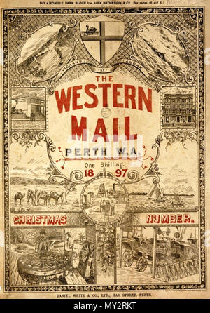 . Questa è un immagine della pagina di copertina del 1897 "Numero di Natale' del Western Mail, un Western giornale australiano che durò dal 1885 al 1955. Il 24 dicembre 1897. La Western Mail 525 il Western Mail - Natale 1897 - Pagina 1 Foto Stock