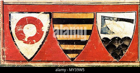 . Deutsch: Wappen der Kuenringer, Zwettler Bärenhaut, 1310/20 . 1310/1320. Anonimo 558 Wappen Kuenringer Foto Stock