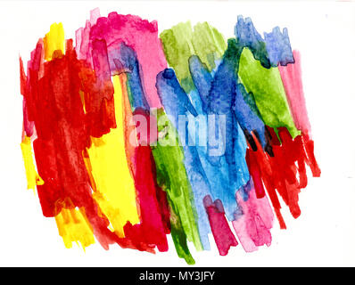 Disegnato a mano sfondo ad acquerello Foto Stock