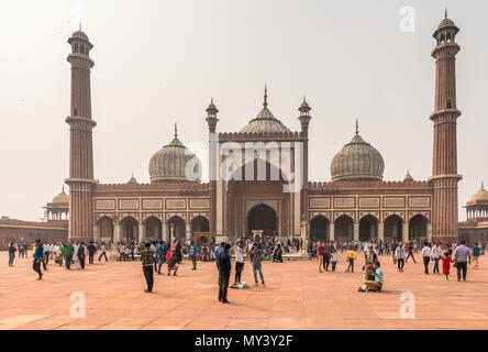 La Jama Mashjid nella Vecchia Delhi Foto Stock