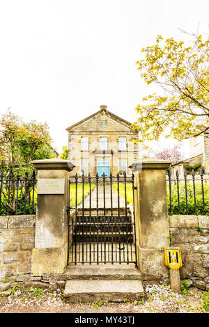 Società degli amici sepoltura a Carperby Yorkshire, Quaker Meeting House a Carperby Yorkshire, Quaker Meeting House, a Carperby, nello Yorkshire, Regno Unito, Inghilterra Foto Stock