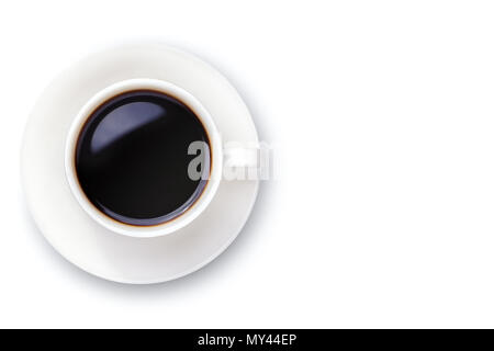 Tazza di caffè isolare su sfondo bianco. Foto Stock