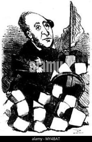 . Français : Caricatura de Carnot en 1848-49 par Cham. 1850. Cham (Amédée de Noé) 315 Lazare Hippolyte Carnot par Cham Foto Stock