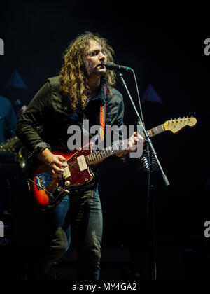La guerra alla droga performance al suono di primavera 2018, Parc del Forum di Barcellona. Adam Granduciel a suonare la chitarra e cantare Foto Stock