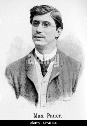 . Inglese: pianista tedesco Max von Pauer (1866-1945) . prima di 1893. Sconosciuto 356 Max Pauer Foto Stock