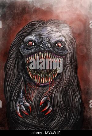 Una pittura di un critter da critters film di serie Foto Stock