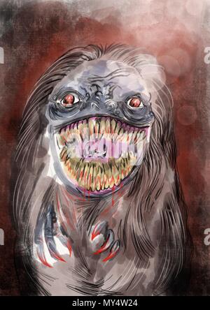 Una pittura di un critter da critters film di serie Foto Stock