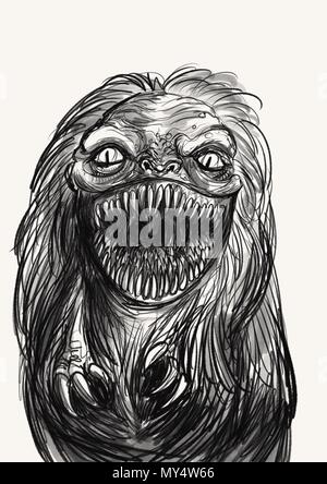 Una pittura di un critter da critters film di serie Foto Stock