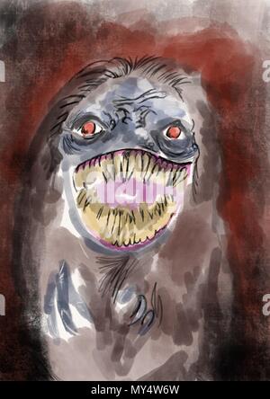 Una pittura di un critter da critters film di serie Foto Stock