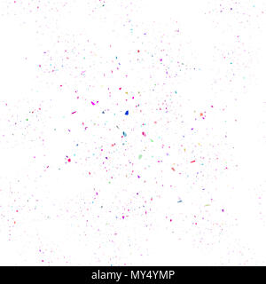 Coriandoli colorati Seamless Pattern. Insieme di particelle. Foto Stock