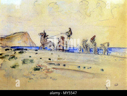 . Odisseo e Nausicaa di Valentin Serov . 1910. V. Serov 395 Odisseo e Nausicaa di Valentin Serov (disegno, 1910) Foto Stock