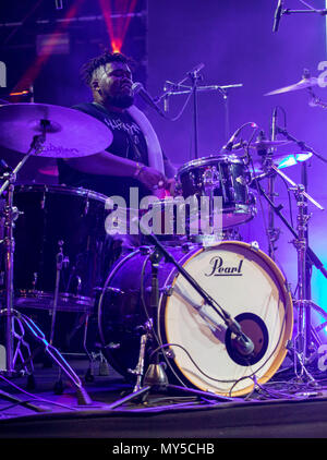 Cannes, Francia, 5 giugno 2018 Bigstar e DJ in concerto al MIDEM 2018, Midem Beach, Cannes © ifnm / Alamy Live News Foto Stock