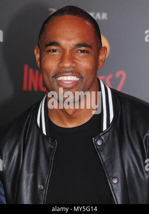 Los Angeles, Stati Uniti d'America. 5° giu, 2018. Attore Jason George assiste la Premiere mondiale di Disney e Pixar "Incredibili 2' al El Capitan theater il 5 giugno 2018 a Los Angeles, California. Foto di Barry re/Alamy Live News Foto Stock