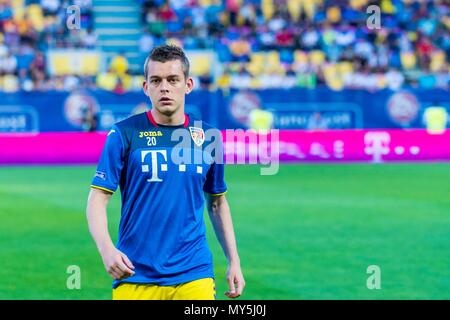 5 giugno 2018: Alexandru Cicaldau #20 (Romania) durante la International Amichevole - Romania vs. Finlandia a Ilie Oana Stadium di Tulcea, Romania ROU. Copyright: Cronos/Catalin Soare Foto Stock