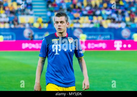 5 giugno 2018: Alexandru Cicaldau #20 (Romania) durante la International Amichevole - Romania vs. Finlandia a Ilie Oana Stadium di Tulcea, Romania ROU. Copyright: Cronos/Catalin Soare Foto Stock