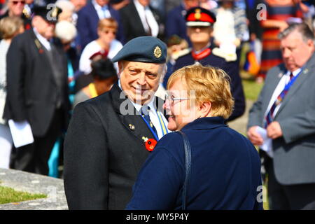Portsmouth, Regno Unito. Il 6 giugno, 2018. D annuale servizio giorno del ricordo organizzata dalla Royal British Legion. Credito: FSM Fotografia/Alamy Live News Foto Stock