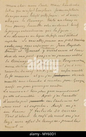 552 Vincent van Gogh - Lettre du 2 octobre 1888 à Eugéne Boch Foto Stock