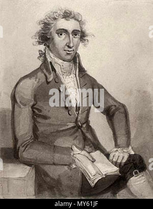 . Thomas Paine attribuito a Samuel Collings (?-1795) matita, inchiostro e lavare su carta, c. 1792 . circa 1792. attribuito a Samuel Collings (?-1795) 527 Thomas Paine di Samuel Collins c1792 Foto Stock