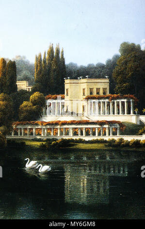 . Deutsch: Haun nach Schirmer, das Casino in Glienicke, Lithografie um 1840 (Ausschnitt) . 11 maggio 2013, 22:09:57. Agosto Haun nach Wilhelm Schirmer um 1840 477 Schirmer Casino 1840 um Foto Stock