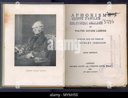 557 Walter savage landor Foto Stock