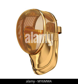 Golden scherma casco Foto Stock