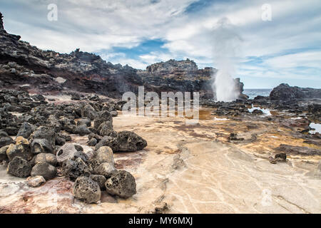 Nakalele Blowhole in Maui, Hawaii Foto Stock