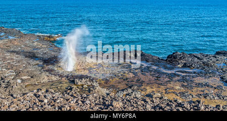 Di Spouting Horn in Kauai, Hawaii Foto Stock