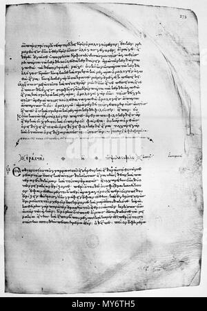 . Inglese: Pagina del Codex Oxoniensis Clarkianus 39 (Clarke Plato). Finestra di dialogo Erastai. Deutsch: Seite des Codex Oxoniensis Clarkianus 39 (Clarke Plato). Finestra di dialogo Erastai. 895 annuncio. Plato 166 Erastai inizio. Clarke Plato Foto Stock