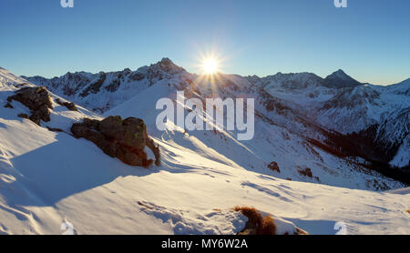 Inverno montagna in Polonia dal Tatra - Kasprowy Wierch Foto Stock