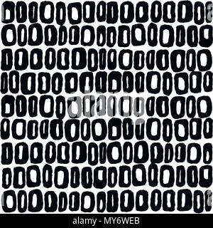 Vettore di Seamless pattern del 60s in bianco e nero Illustrazione Vettoriale