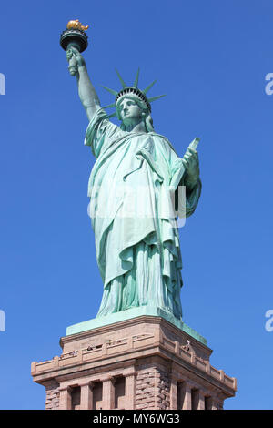 Simbolo americano - Statua della Libertà. New York, Stati Uniti d'America. Foto Stock