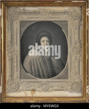 . Provenienza: Cyrille et Vera Narychkine, situées dans le petit bureau de la Villa Narychkine à Biarritz oltre l'iscrizione non è questo Natalia Naryshkina ma Eudoxia Lopukhina . Il XVIII secolo. Anonimo 170 Eudoxia Lopukhina (incisione) Foto Stock