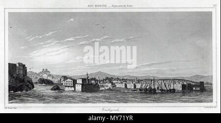 . Inglese: Vista di Trebisonda (Trabzon, Turchia) da Charles Texier . 10 agosto 2014, 13:40:08. Lemaitre ha dopo Charles Félix Marie Texier 535 Trebizonde, Charles Texier Foto Stock