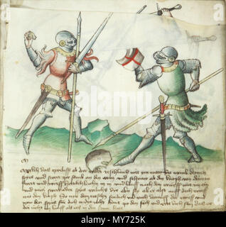 . Inglese: Dal Kunsthistorisches Museum Ms. KK5013, intitolato Gladiatoria dopo l'iscrizione all'inizio della libreria Iagellonica la sig.ra germe.Quart.16 (una copia diversa del manoscritto). 12 settembre 2005, 00:28:32. Anonimo 374 Ms. KK5013 06r Foto Stock