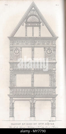 339 Maison en bois du XVIe siècle rue de la Grosse Horloge n°129-131 à Rouen Foto Stock