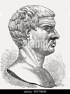 Sesto Pompeo Magno Pio, Sesto Pompeo, 67 BC - 35 BC, un generale romano del tardo Repubblica Foto Stock
