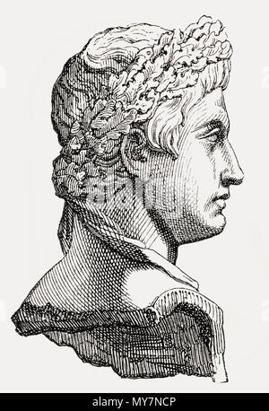 Augusto, Gaio Ottavio, 63 BC - 14 AD, imperatore romano Foto Stock