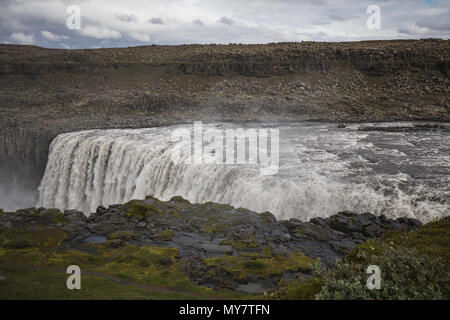 Fantastiche vedute di selfoss cascata nel parco nazionale di Vatnajokull in Islanda Foto Stock