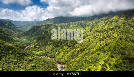 Veduta aerea Kauai, Hawaii Foto Stock