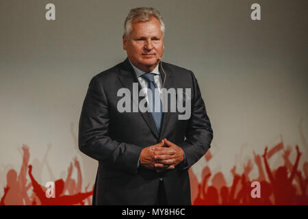 Wroclaw 05/06/2018. Libertà Festival di Wroclaw. Discussione degli ex presidenti polacco n / z Aleksander Kwasniewski (foto da Krzysztof Zatycki/Pacific Stampa) Foto Stock