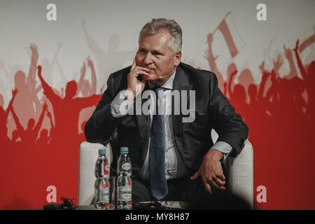 Wroclaw 05/06/2018. Libertà Festival di Wroclaw. Discussione degli ex presidenti polacco n / z Aleksander Kwasniewski (foto da Krzysztof Zatycki/Pacific Stampa) Foto Stock