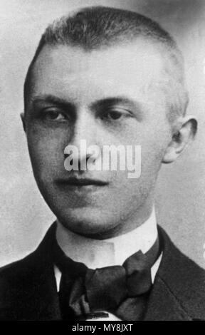 Futuro sindaco di Colonia e il Cancelliere tedesco Konrad Adenauer (1876-1967) dipinse come uno studente a Bonn in Germania nel 1898. | Utilizzo di tutto il mondo Foto Stock