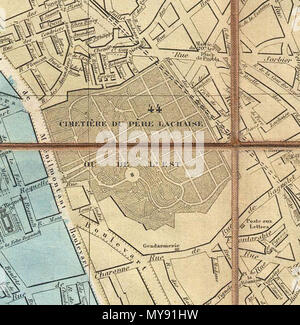 . Parigi attuale en 20 circondari dan onu rayon de 7 chilometri. Inglese: un incredibilmente mappa di piegatura di Parigi, Francia, risalente al 1867. Logerot ha richiamato questa mappa per illustrare a Napoleone III e Georges-Eugène Haussmann del rivoluzionario ammodernamento di Parigi. Mostra il ripartizionamento 1860 dell'arrondissement sistema in 20 zone distinte come pure Haussmann le ampie reti di strade e vie di comunicazione. Elegante altamente incisione dettagliate rivela importanti edifici, parchi, strade e fortificazioni. Dissezionati e montato sulla biancheria in 32 pannelli per un facile ripiegamento e dispiegamento. Pubblicato da Il A. L Foto Stock