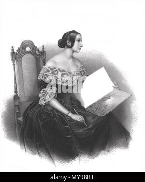 . Inglese: Aleksandra Potocka . 1841. Carl Wilhelm Ullrich (1815-1875) 29 Aleksandra Potocka Foto Stock