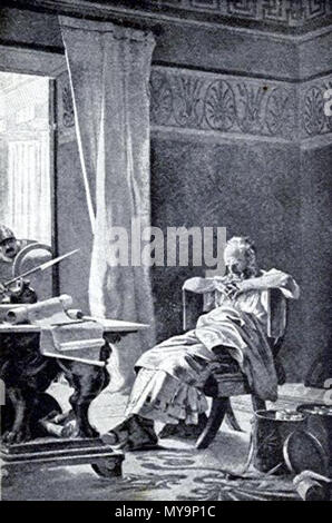 . Inglese: Fonte:ScienceWorld.com; Asimov, I. Biographical Enciclopedia di scienza e tecnologia; la vita e le realizzazioni del 1510 grandi scienziati fin dai tempi antichi la presente, cronologicamente disposte, rev. ed. New York: NY: Avon, 1976. Il dipinto originale è probabilmente da Nicolò Barabino (1832-1891), che ora si trova nella Galleria d'arte moderna del Museo Revoltella a Trieste, Italia [1] en:sr:Ð¡Ð"Ð'ÐºÐ°:Archimedes.jpg . Storia dei Romani - Helene Guerber . Nicolò Barabino 48 Archimede Foto Stock