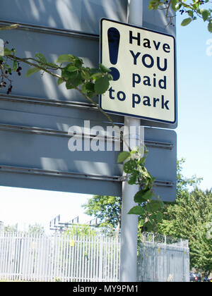 Parcheggio auto digital signage Foto Stock