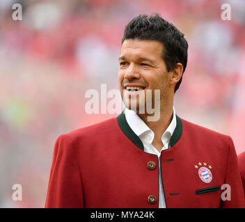 Ex Michael Ballack FC Bayern Monaco, Ritratto, stadio Allianz Arena di Monaco di Baviera, Germania Foto Stock