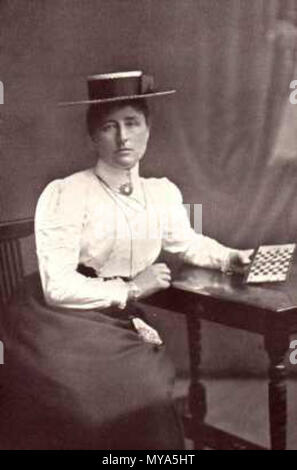 . Inglese: Edith Elina Helen Baird (1859-1924) sul frontespizio del suo libro "xx secolo arrotolatore', London, 1907, come può essere visto a http://sbchess.sinfree.net/baird.html . Data sconosciuta. 59 sconosciuto BairdEdith-2 Foto Stock