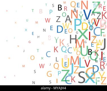 Lettere colorate sullo sfondo Illustrazione Vettoriale